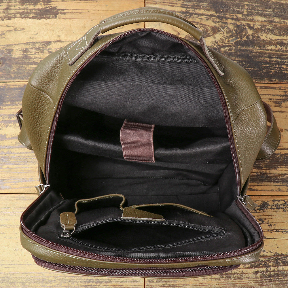 李記 | 原創手工真皮 | 重本が輕奢牛皮の雙肩包0825號