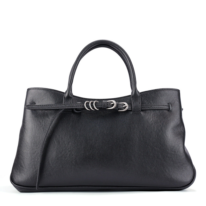 李記 | 原創手工真皮 | 極簡風格の大容量斜唄包1577號