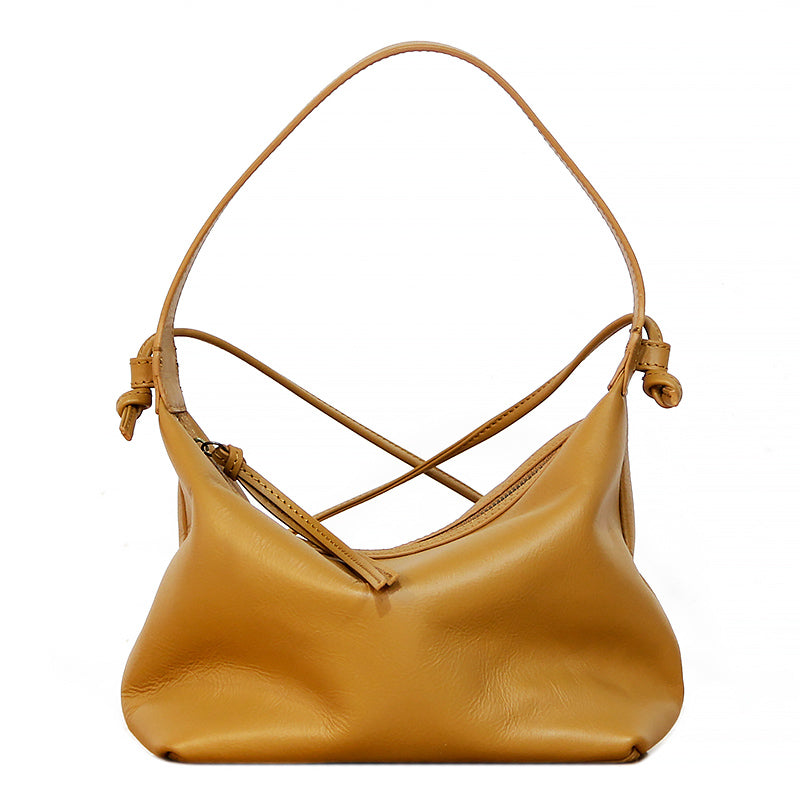 Li Ji | Original handmade genuine leather | Vintage waxed leather and personalized style saddle bag No. 1816