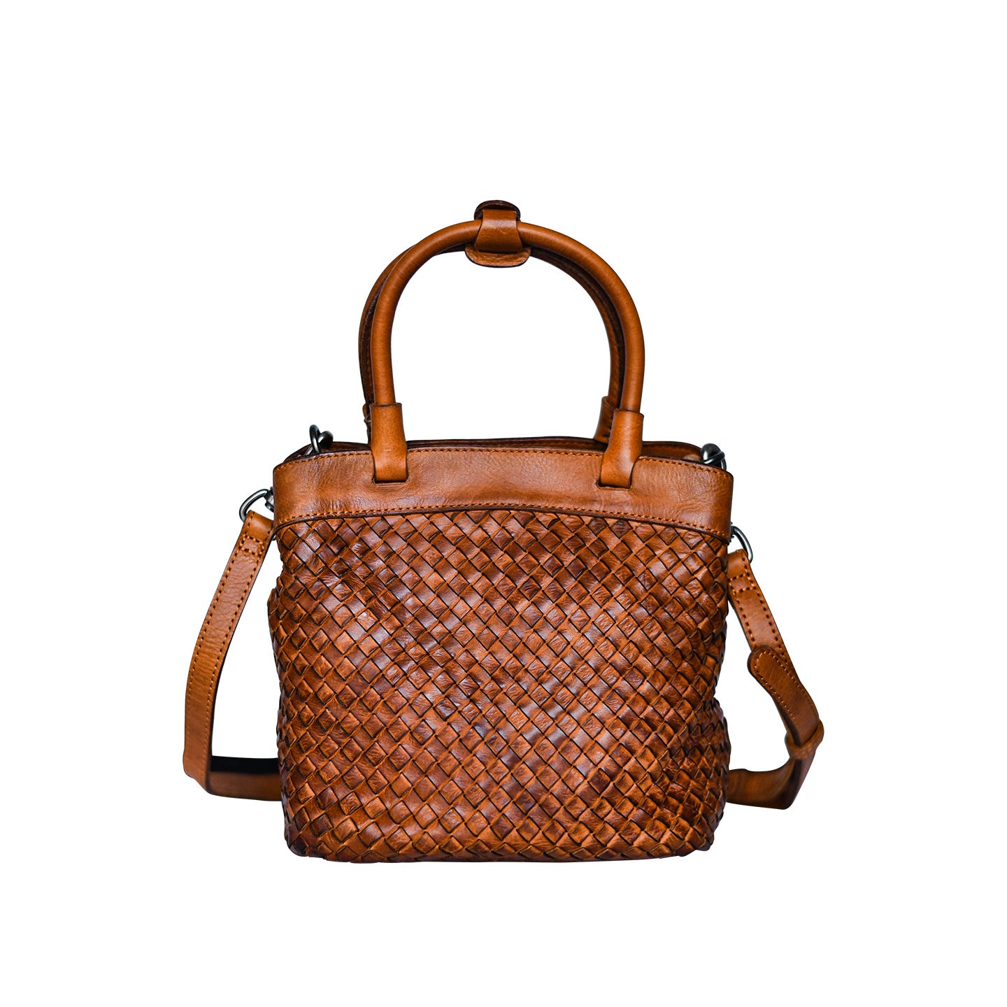 李記 | 原創手工真皮 | 帶有故事感の做舊編織包19256號