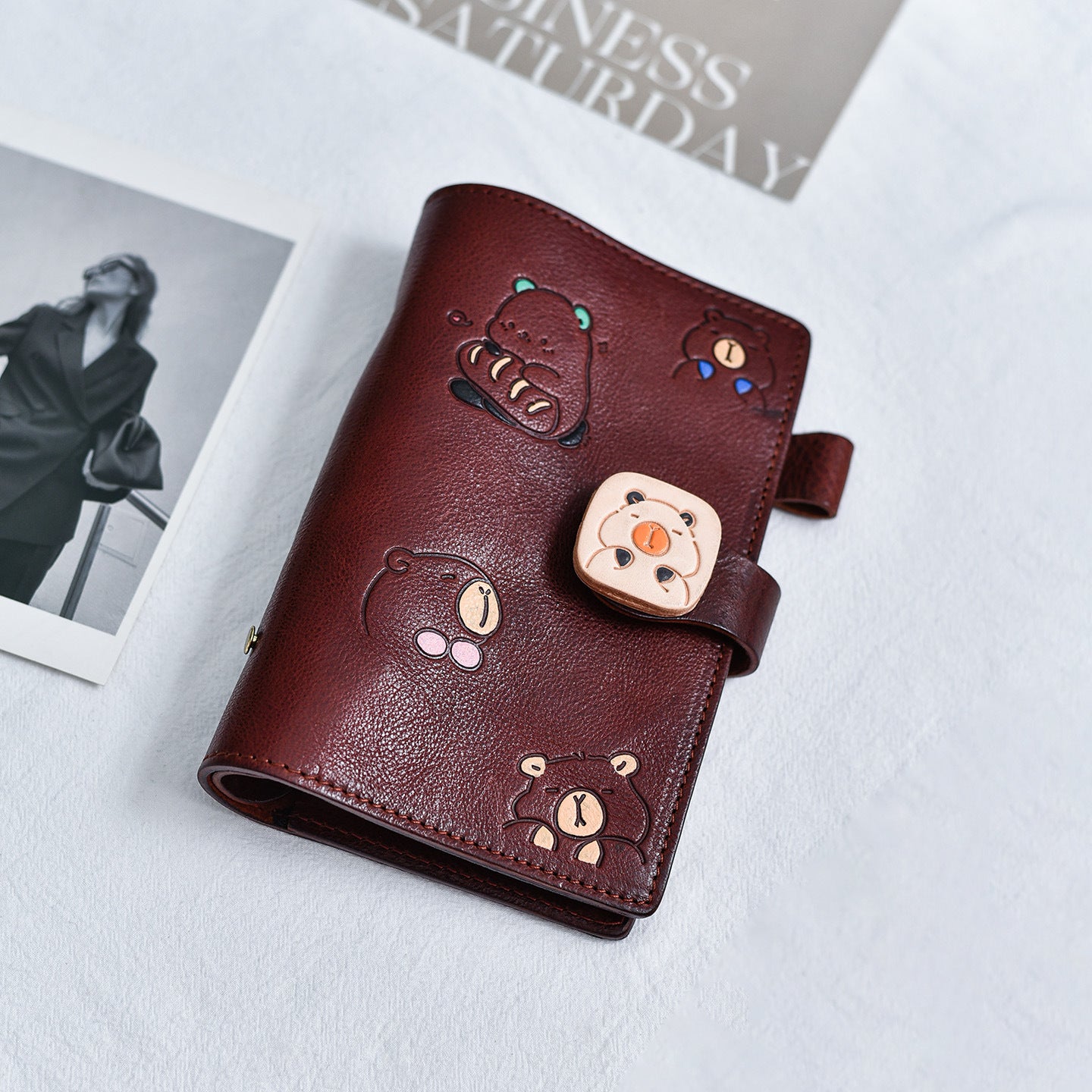 李記 | 原創手工真皮 | 可替換內頁のA6活頁日記本lsA6號