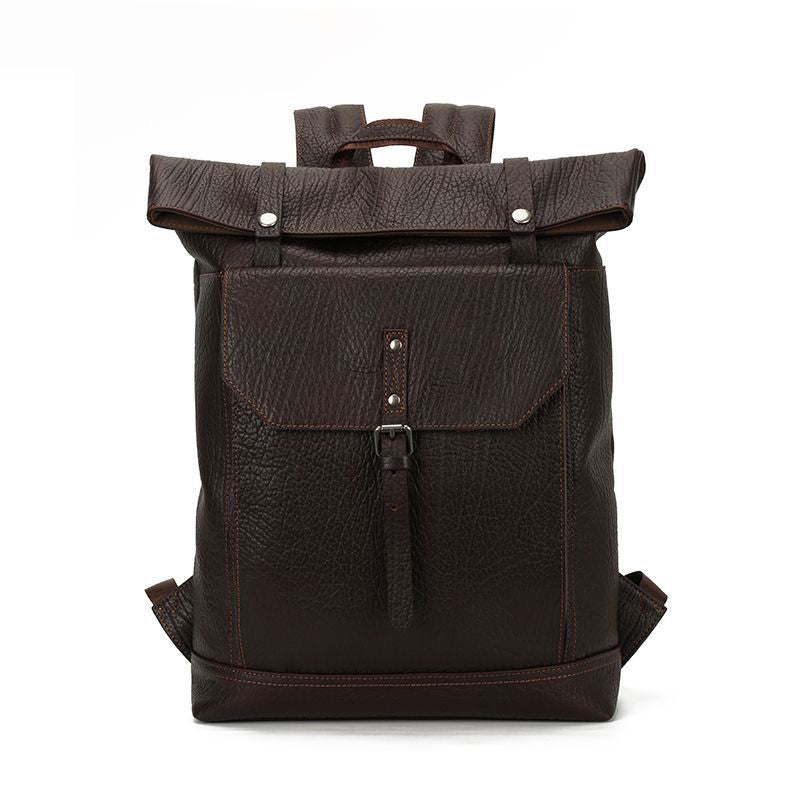 Li Ji | Original handmade genuine leather | (Gift Bluetooth smart anti-lost artifact) High-end large-capacity backpack No. 203-6