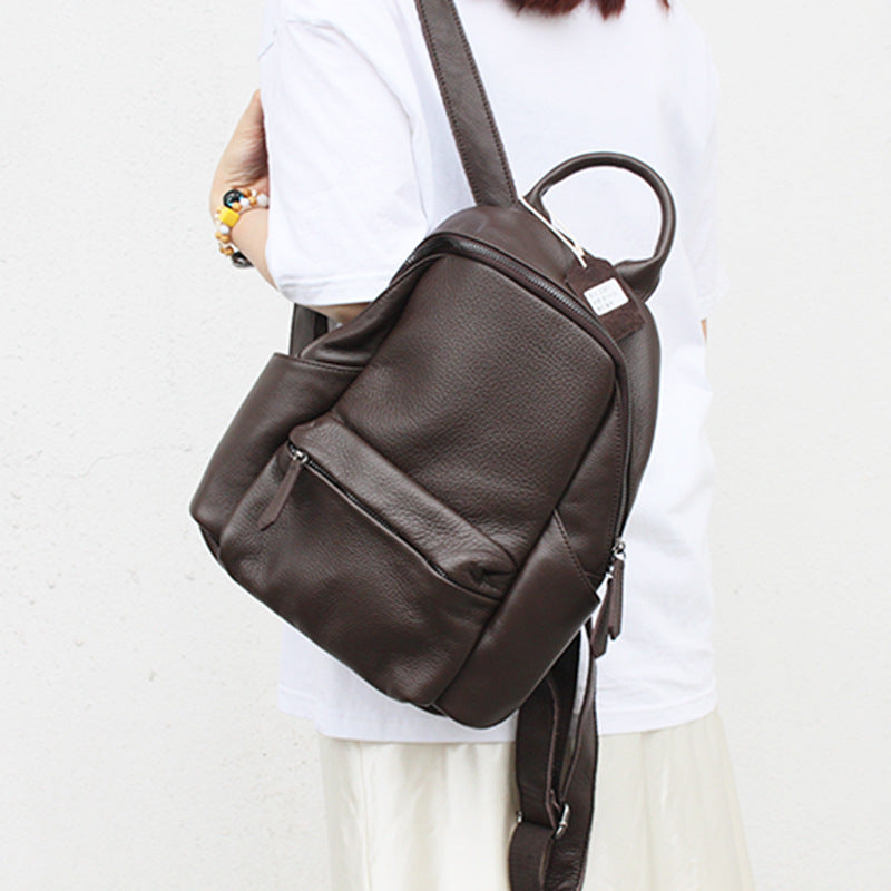 李記 | 原創手工真皮 | 日系い頭層牛革の後背包20801號