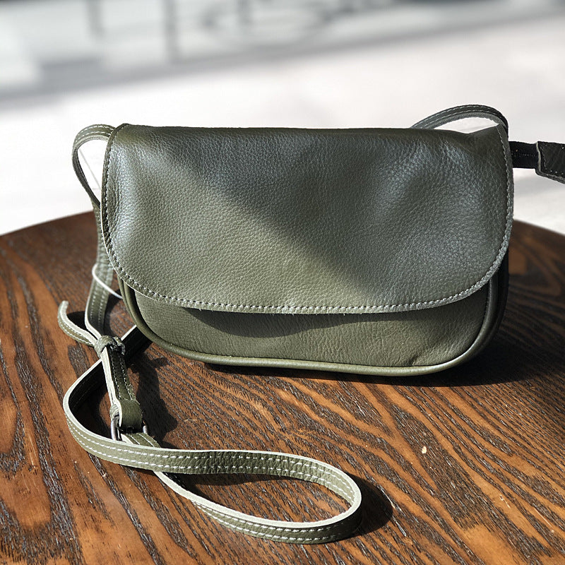 李記 | 原創手工真皮 | 日系復古が頭層牛皮と休閒垮包21007號