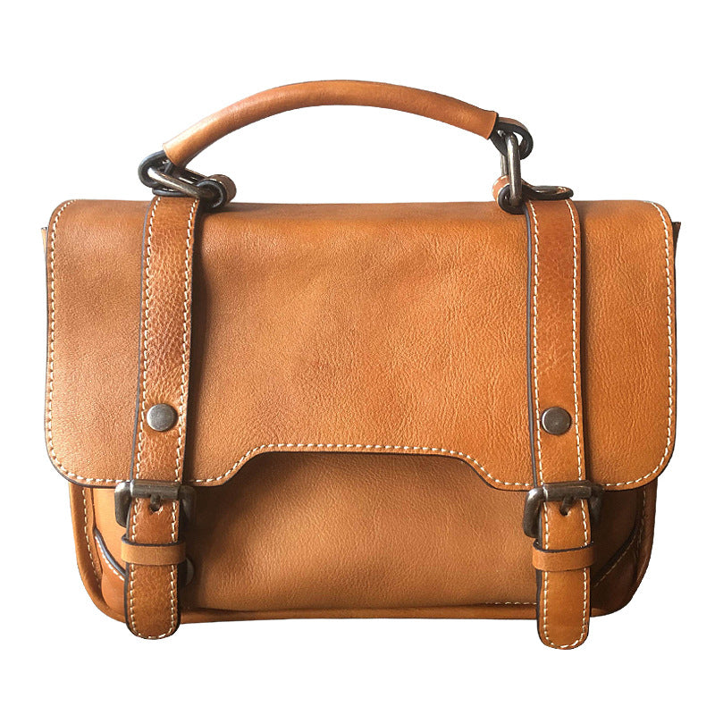 Li Ji | Original handmade genuine leather | Handmade cow leather small square pouch No. 22003