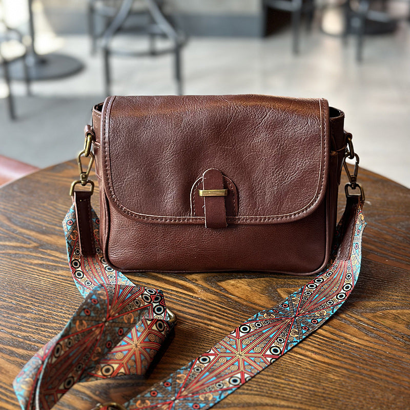 李記 | 原創手工真皮 | 植鞣牛皮 休閒小方包23003號