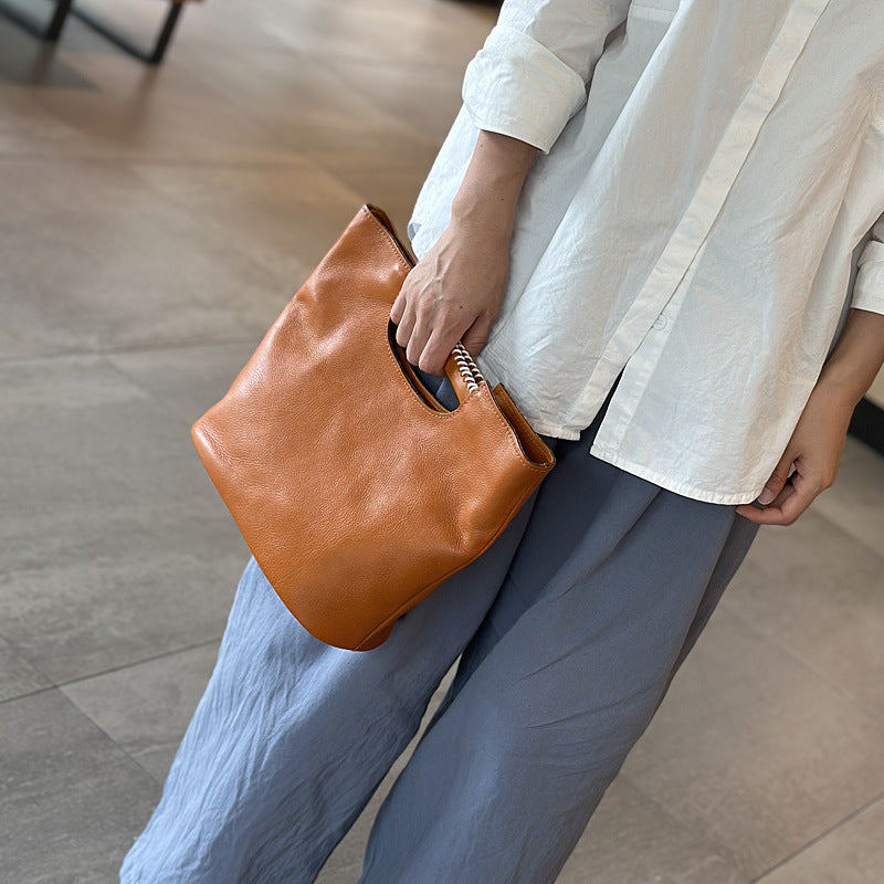 李記 | 原創手工真皮 | 文藝復古で植鞣皮い手提包24019號