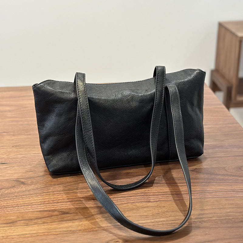 Li Ji | Original handmade genuine leather | Handmade high-end commuter side backpack No. 24029