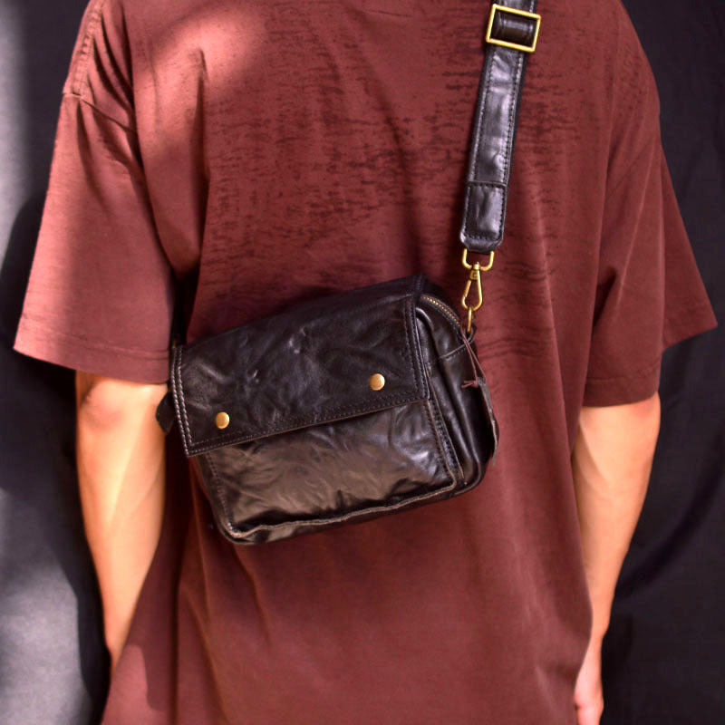 李記 | 原創手工真皮 | 韓版が手作業で街頭斜唄包24D46號