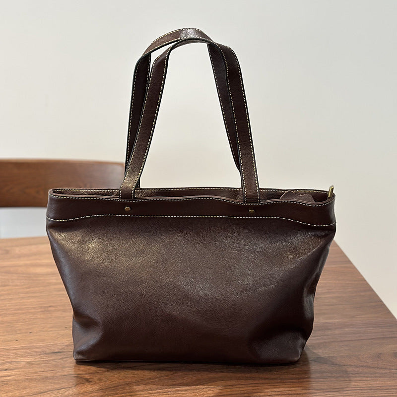 李記 | 原創手工真皮 | 輕便四季用で大容量托特包25001號