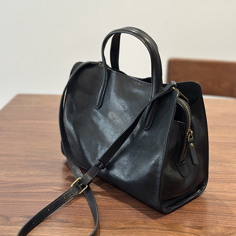 李記 | 原創手工真皮 | 頭層牛皮い休閒手提包25004號