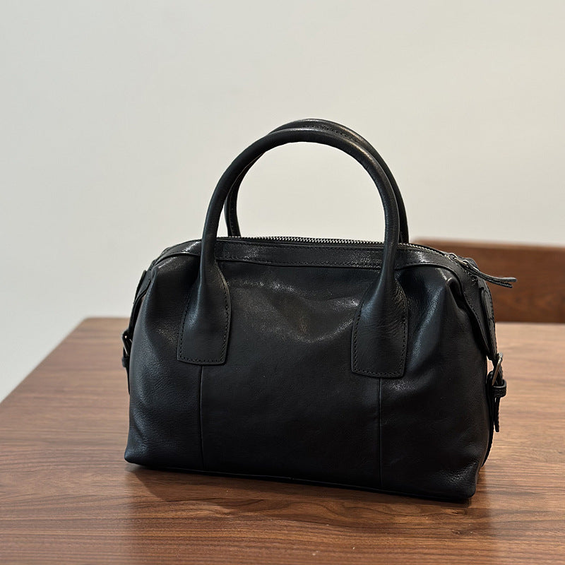 李記 | 原創手工真皮 | 鞣製い頭層樹膏皮の波士頓包25005號