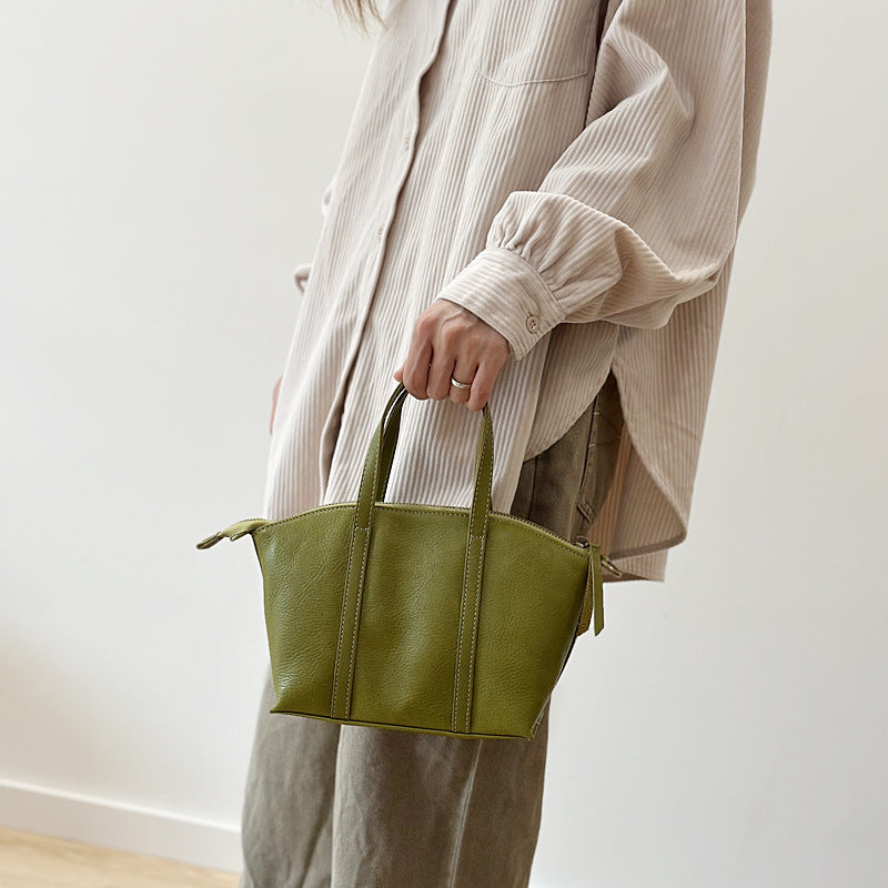 李記 | 原創手工真皮 | 韓版文藝い革職手提包25010號