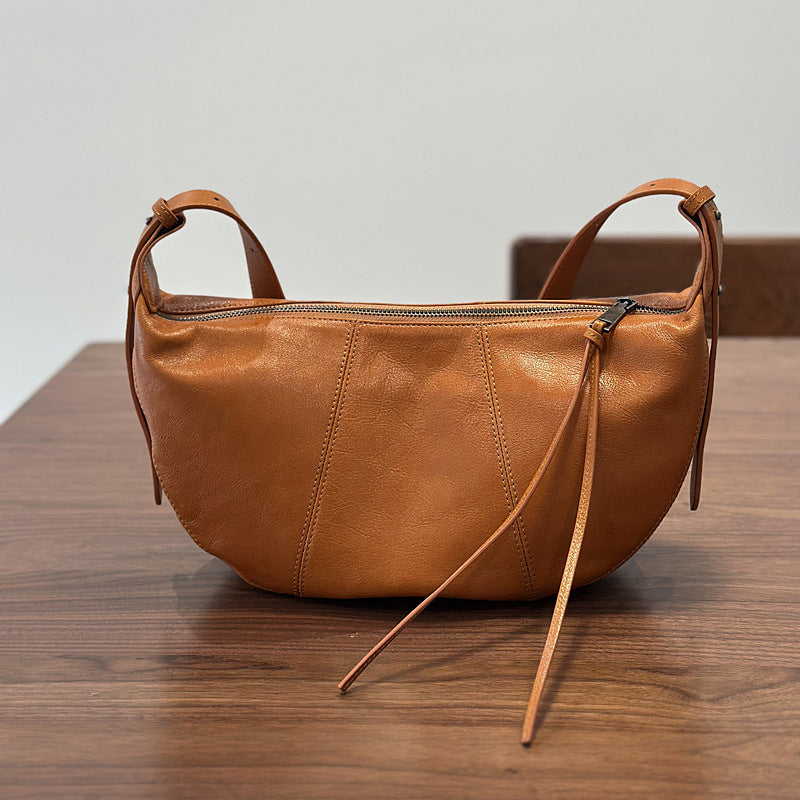 李記 | 原創手工真皮 | 人気い高級感の月牙包25013號