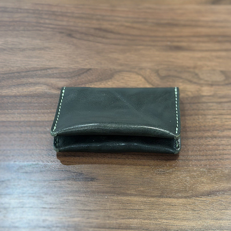 李記 | 原創手工真皮 | 本革パ薄型一折り小卡包25023號