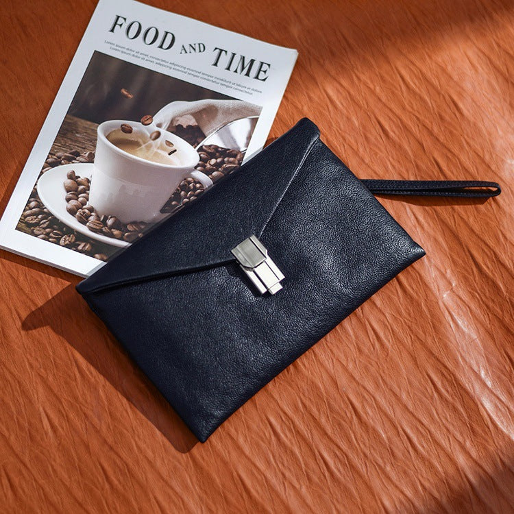 Li Ji | Original handmade genuine leather | Multiple card slots for daily use, hand wallet No. 31067