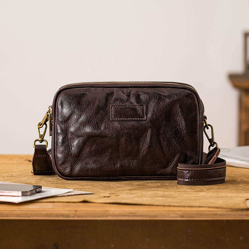 李記 | 原創手工真皮 | 本革製品い休閒の斜唄包5028H號