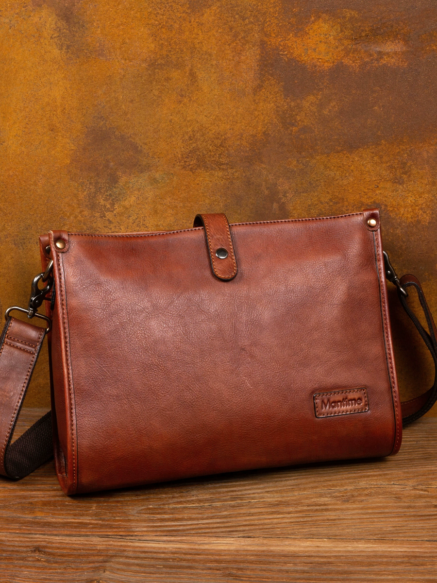 李記 | 原創手工真皮 | 大氣凸顯氣質の簡約設計斜唄包5157號