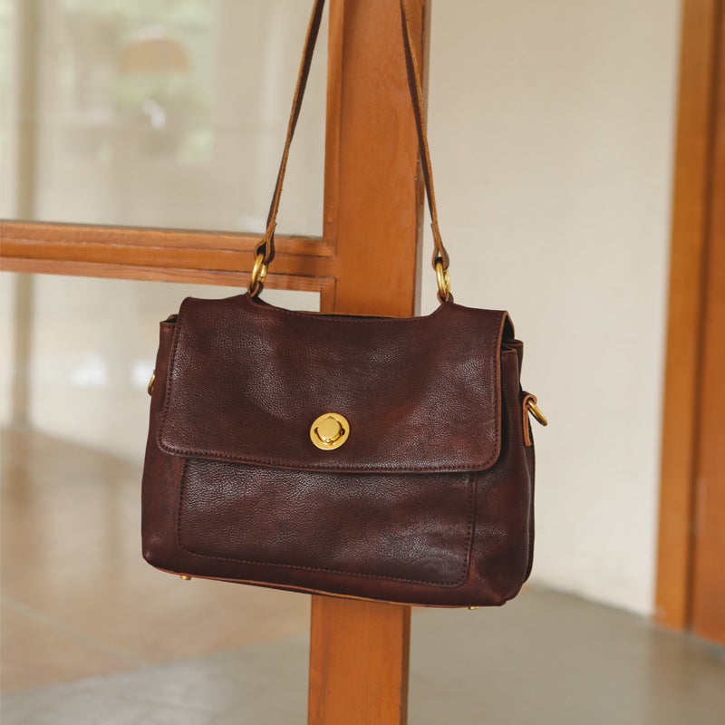 李記 | 原創手工真皮 | 輕奢 高級質感の百搭單肩斜唄包6001號