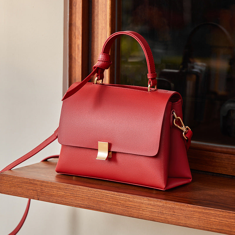 李記 | 原創手工真皮 | 歳月が沈殿し質感凹型の斜唄包61027號