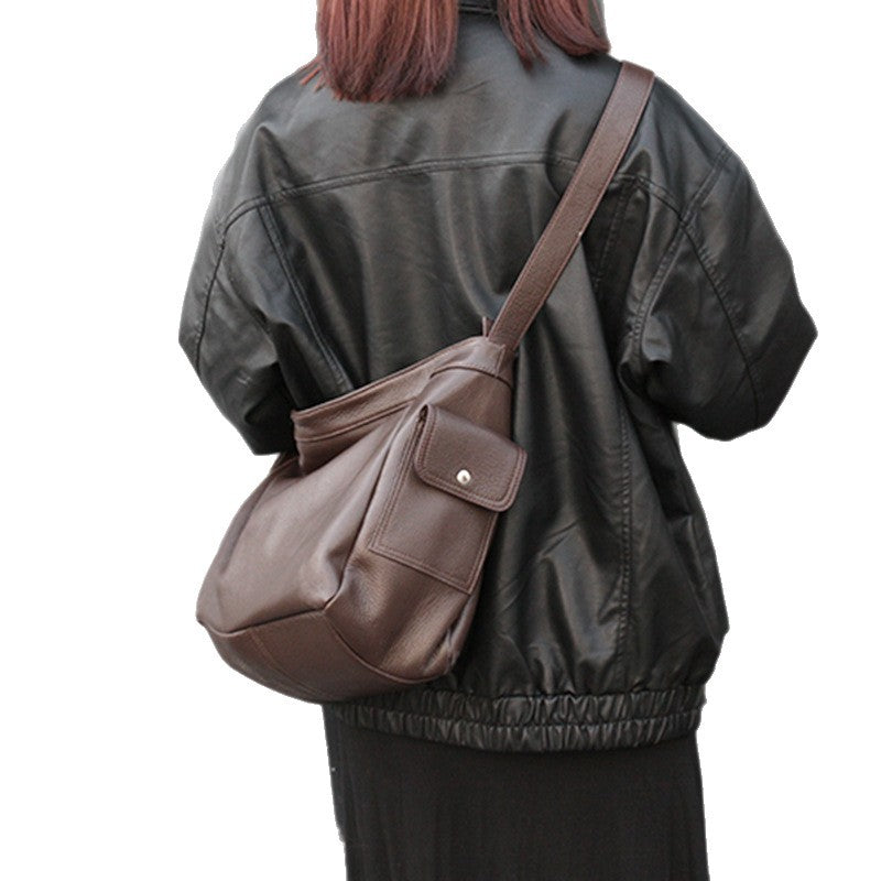 李記 | 原創手工真皮 | 人気ッ大容量革職の斜唄包61610號