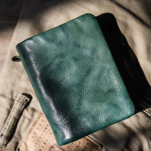 李記 | 原創手工真皮 | 兩折簡約の短款小錢包6325A號