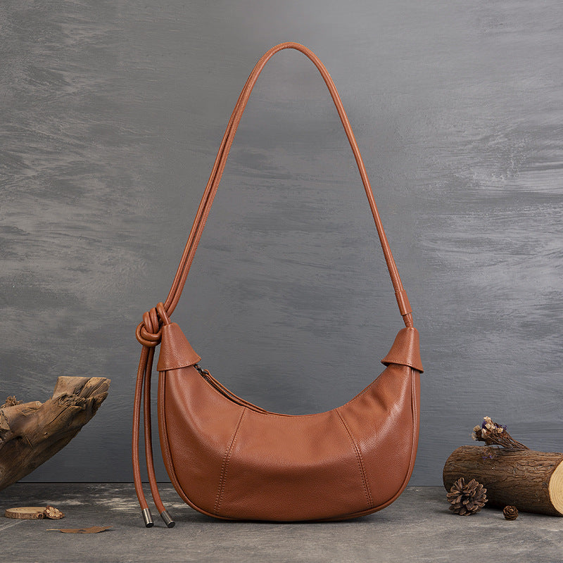 李記 | 原創手工真皮 | 植鞣系列通勤の月亮包6785號