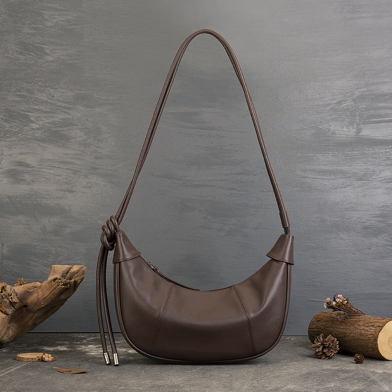 李記 | 原創手工真皮 | 植鞣系列通勤の月亮包6785號