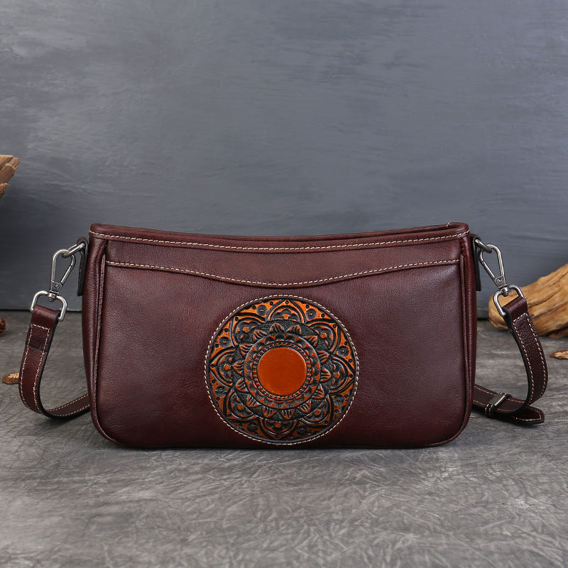 李記 | 原創手工真皮 | 圖騰壓花工藝の法棍包7012號