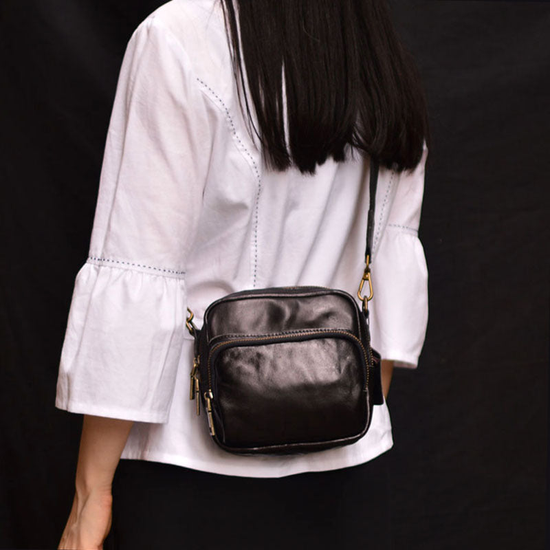 Li Ji | Original handmade genuine leather | Vegetable tanned leather handmade りな personalized casual small bag No. 75125