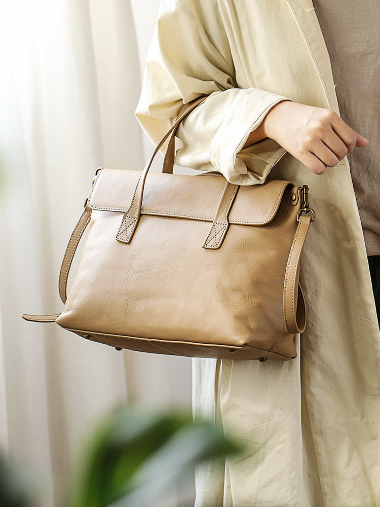 Li Ji | Original handmade genuine leather | Leather soft and genderless professional briefcase No. 832052