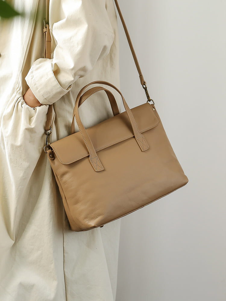 Li Ji | Original handmade genuine leather | Leather soft and genderless professional briefcase No. 832052