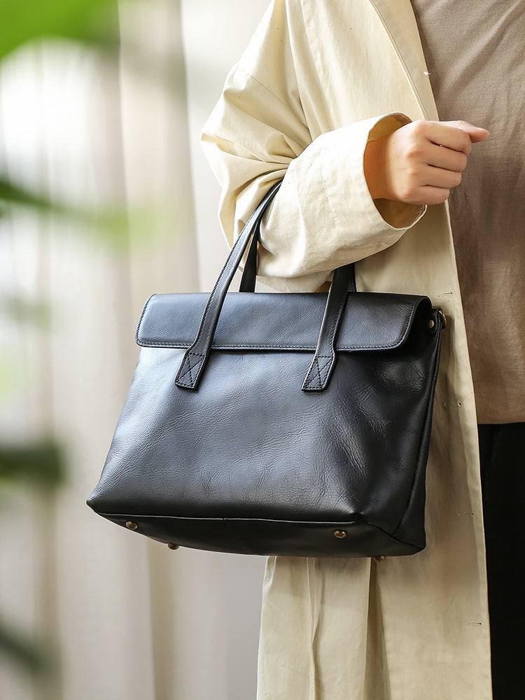 Li Ji | Original handmade genuine leather | Leather soft and genderless professional briefcase No. 832052