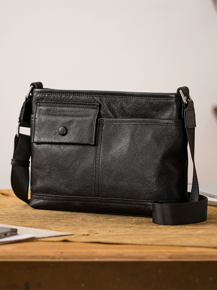 李記 | 原創手工真皮 | 日系街頭~鞣製の斜唄包8529號