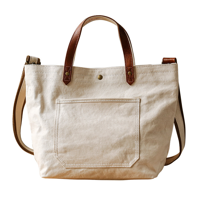 李記 | 原創手工真皮 | 日系い敲哇塞の職人技で帆布手提包88110號