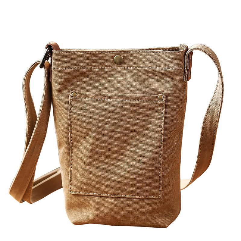 李記 | 原創手工真皮 | 日系休閒バ輕便帆布う手機包88702號