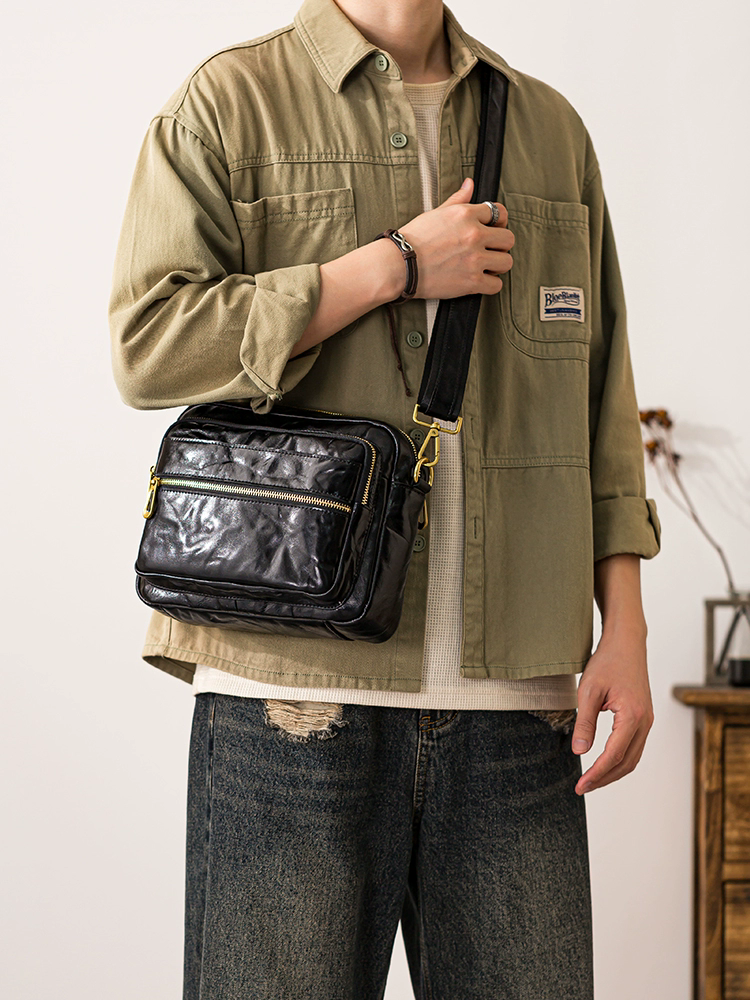 李記 | 原創手工真皮 | 自帶漫不經心時髦感の斜唄包96036號