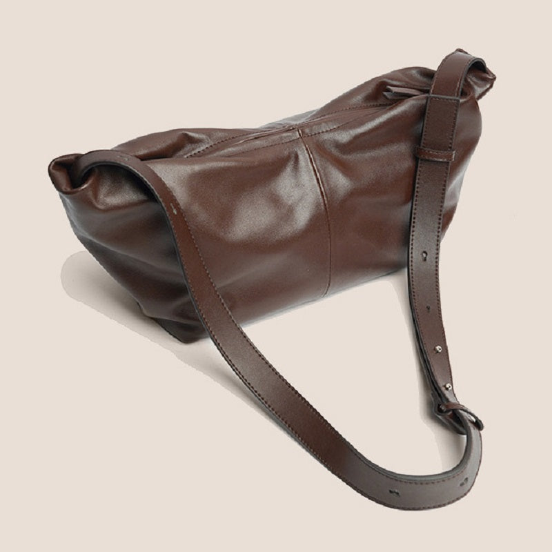 Li Ji | Original handmade genuine leather | Korean version of the new first-layer cow leather dumpling bag made of genuine leather No. 9935