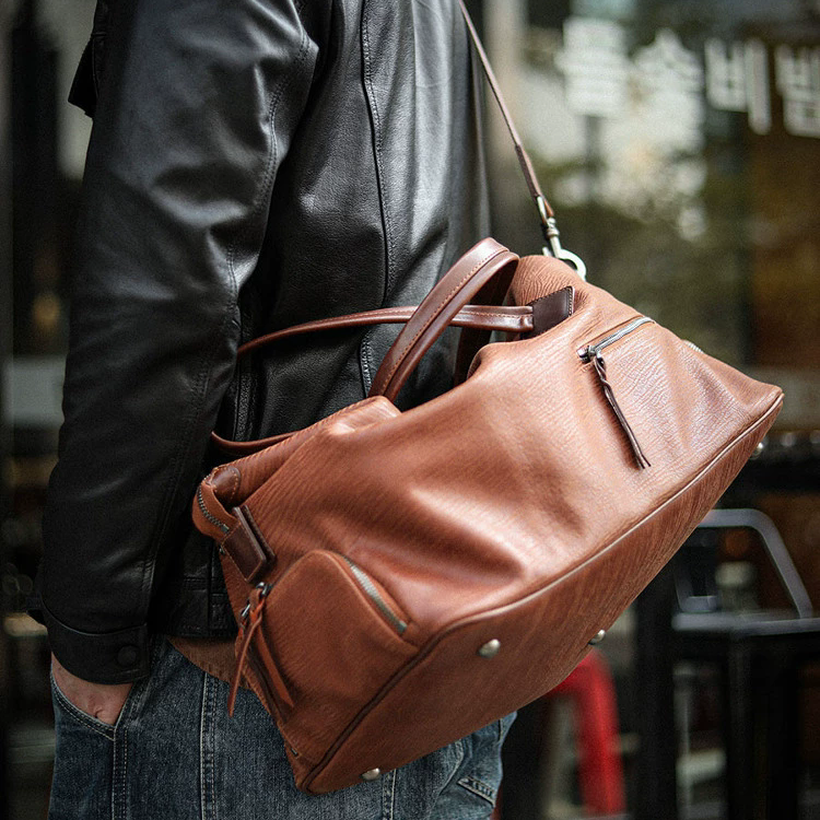 李記 | 原創手工真皮 | 高階【鬆弛垂感】差旅包A519號