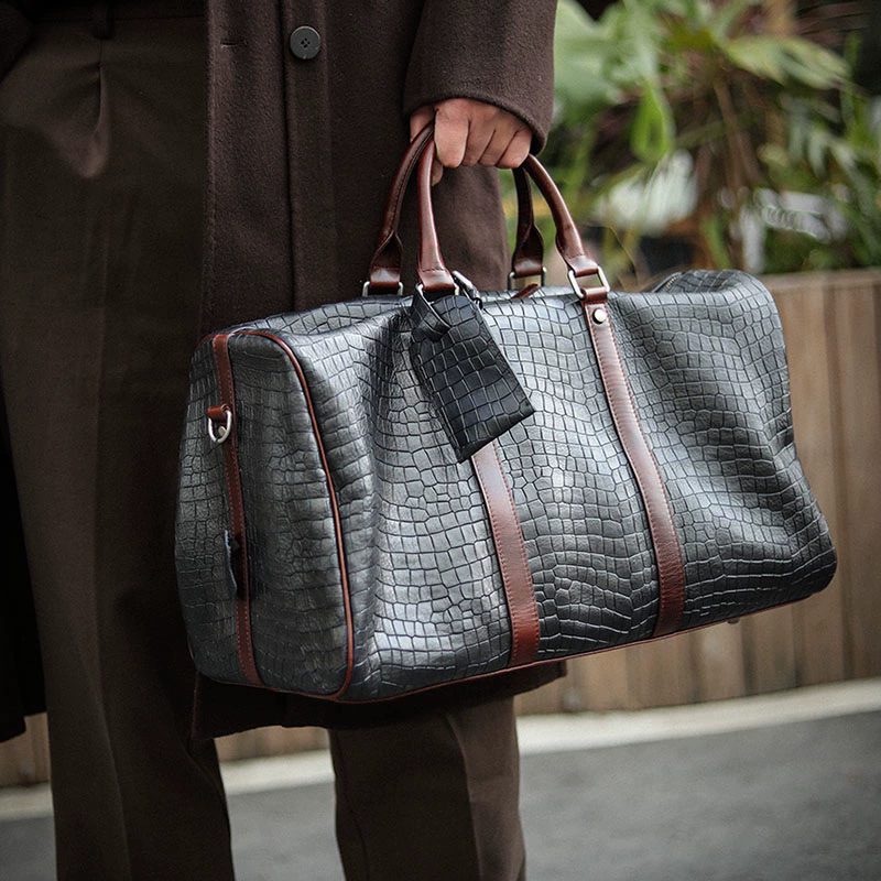 李記 | 原創手工真皮 | 摩登都市【稀奢系列】隨行旅行包A8149號