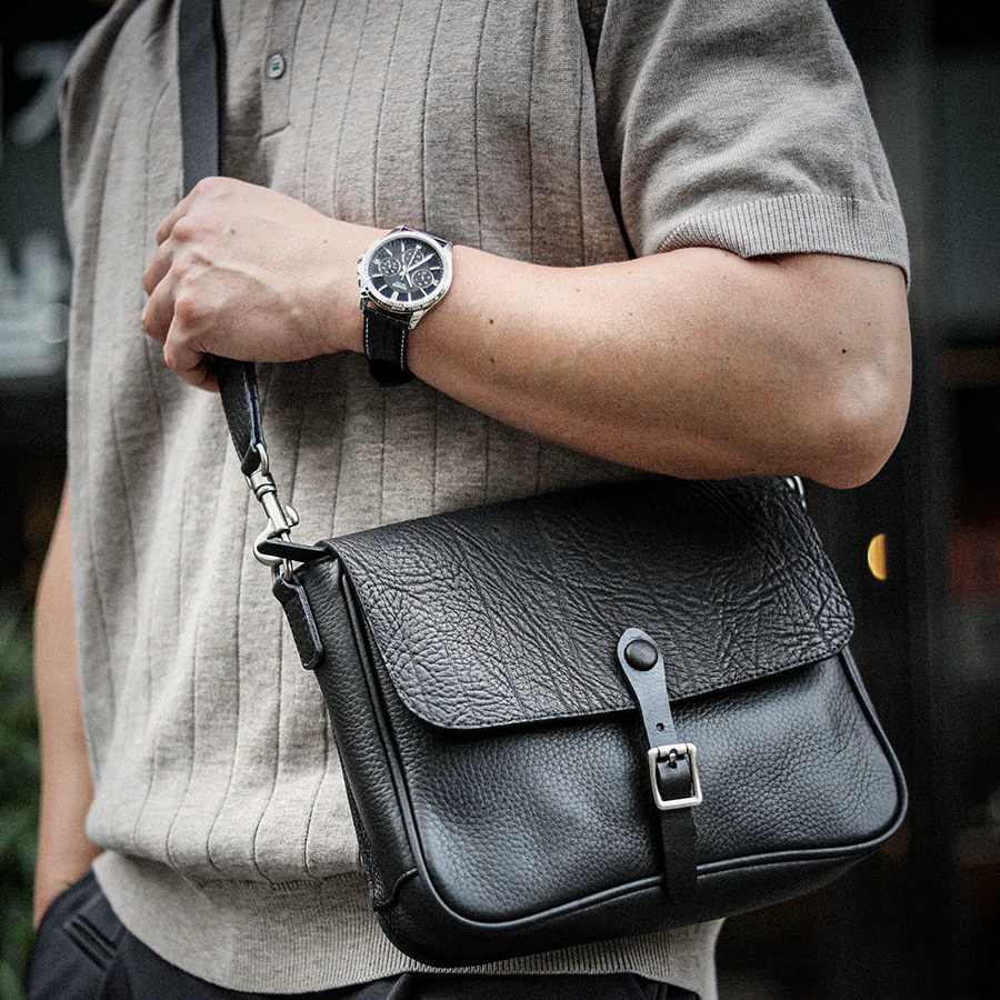 李記 | 原創手工真皮 | 自帶天然復古粗獷質感の郵差包A8291號