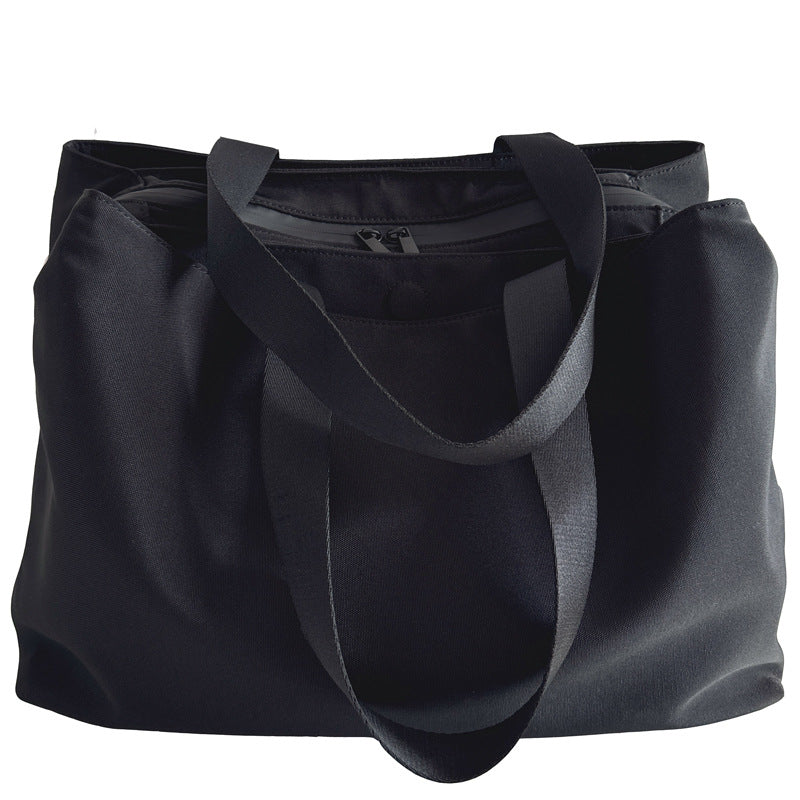 李記 | 原創手工真皮 | 多隔層`~簡約大氣雙面牛津布手提包B343號