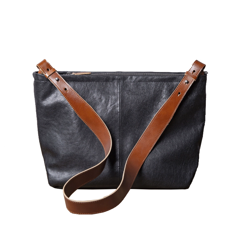李記 | 原創手工真皮 | 日系い頭層牛皮肩帶&大容量挎包B842號