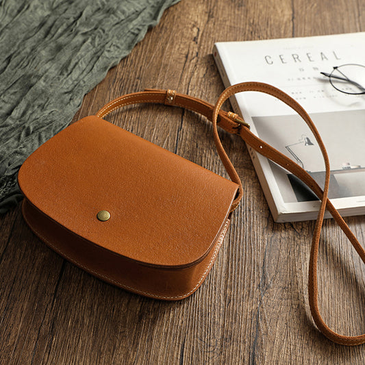 李記 | 原創手工真皮 | 經典 改版 植鞣牛皮 馬鞍包E1001號