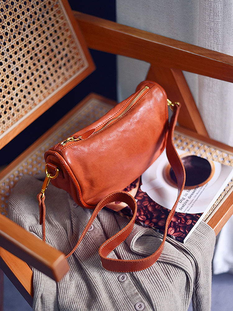 李記 | 原創手工真皮 | 夏の新作!寬肩帶ベ馬鞍包F7022號