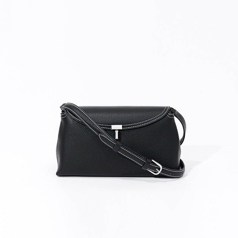 Li Ji | Original handmade genuine leather | Small number of people, simple first-layer cowhide T-lock side backpack No. JY7986