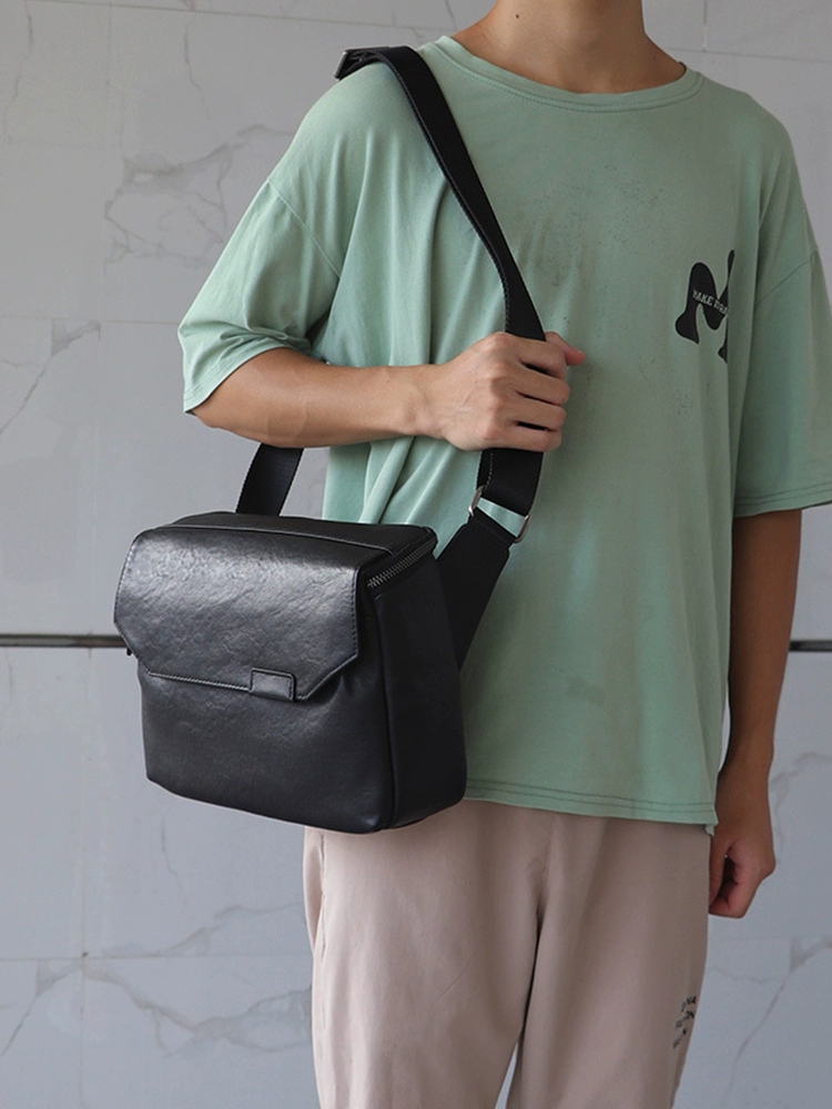 李記 | 原創手工真皮 | 簡約俐落設計の斜唄包JZ012號