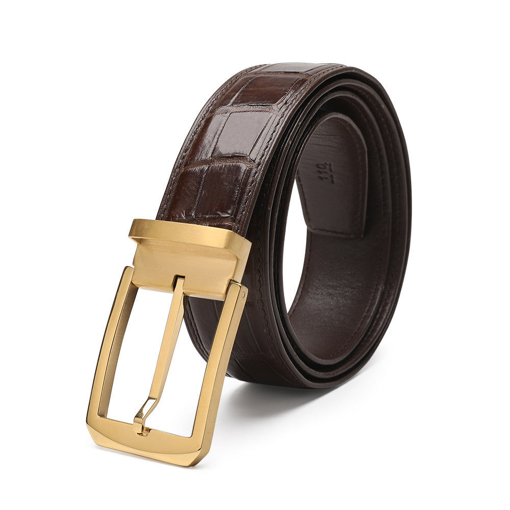 李記 | 原創手工真皮 | 暹羅鱷魚皮針扣腰帶 PD181號