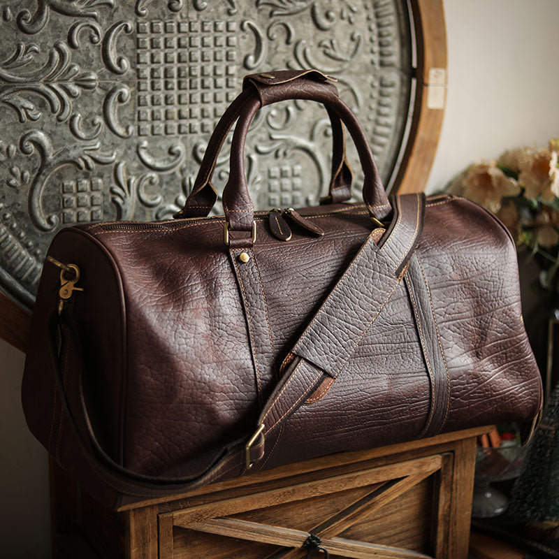 李記 | 原創手工真皮 | 超高性價比の戶外差旅旅行包38593號