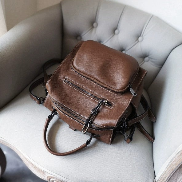 李記 | 原創真皮手工 | 韓國版ヘー牛革ル両用肩背包D473號